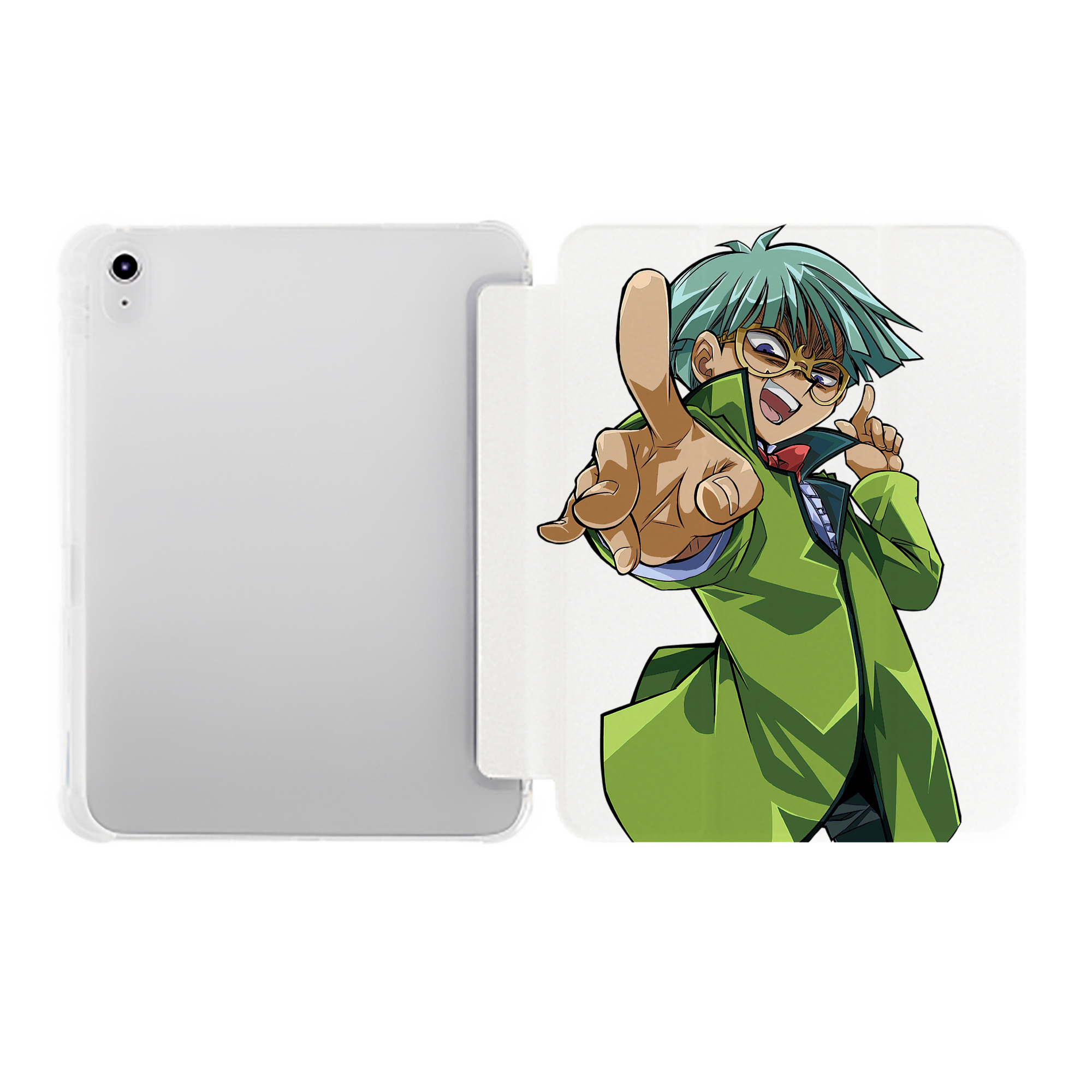 （画像用） 遊☆戯☆王 Yu-Gi-Oh! IPad ケース ペン収納付き 三つ折りスタンド PUレザー×シリコン 対応機種9.5/10.5/10.9インチ